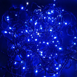Гирлянда LED 200  Синий мерц. 20м уличный