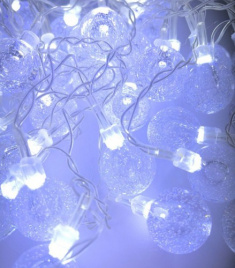 Гирлянда LED  16 4м шарик прозр.бел.ф
