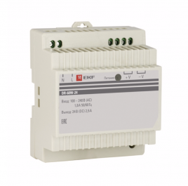 Блок питания на din-рейку 24В DR-60W-24 PROxima