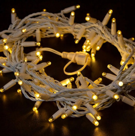 Гирлянда LED  80 Т/Бел. 10м бел.пр. К130-421 IPF улич.