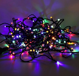 Гирлянда LED 140  12 м Мульти зел. пр К130-28 IPF