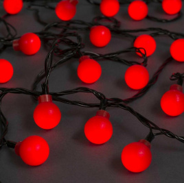 Гирлянда LED  20, Шар красный зел.пров.К130-34 IPF