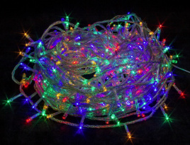 Гирлянда LED 280  Шнур мульти.прозр.пров.18,5м