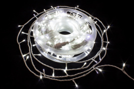 Гирлянда LED 400 Белый ,мерц 40м черн.пр ПВХ лаб