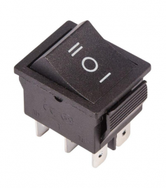 Переключатель on-off-on 6C 15A черн. 36-2370 Rexant с нейтралью