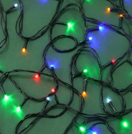 Гирлянда LED 100  9 м Мульти зел. пр К130-27 IPF