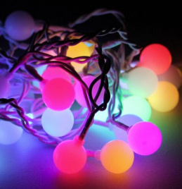 Гирлянда LED  10  мульти шарики мат.2,5мет Ра-25 ф