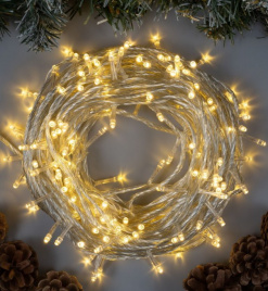 Гирлянда LED 300  Шнур т/,белаяпрозр.пров.20,5м