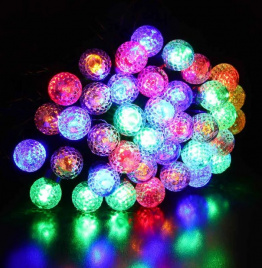 Гирлянда LED 200 20м шар .прозр.мульти уличн.ф