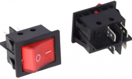Переключатель on-off красн. 15А (IRS-201-3C ON-OFF) RUICHI
