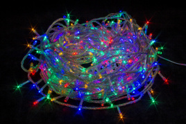 Гирлянда LED 300  Шнур мульти   прозр.пров. 20,5м