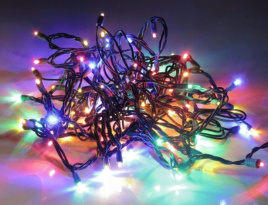 Гирлянда LED 240  18 м мульти чер. пр.семицветная ф