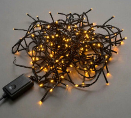 Гирлянда LED-BW-200-20М-240V-Y  желтая ч/пр с конт