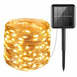 Гирлянда LED 300 на сол. батарее 32м т/белая уличная OZ