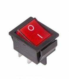 Переключатель on-off красный подсв. 4С 36-2330 Rex