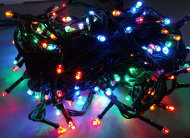 Гирлянда LED 280  Шнур мульти черный провод 18,5м