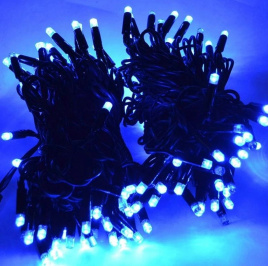 Гирлянда LED 240 Шнур синий черн..провод 50м (IPF)