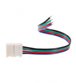 Соед. кабель 8мм 4-х конт. 15 см.  SMD 5050 RGB