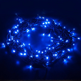 Гирлянда LED  50, 5м, синяя  зел.пров.К130-349 IPF