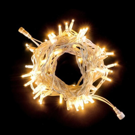 Гирлянда LED  80 ТБел.10м бел.пр.кауч К130-13А IPF