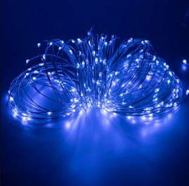 Гирлянда "Роса" LED-DD-200-20М-12V синяя