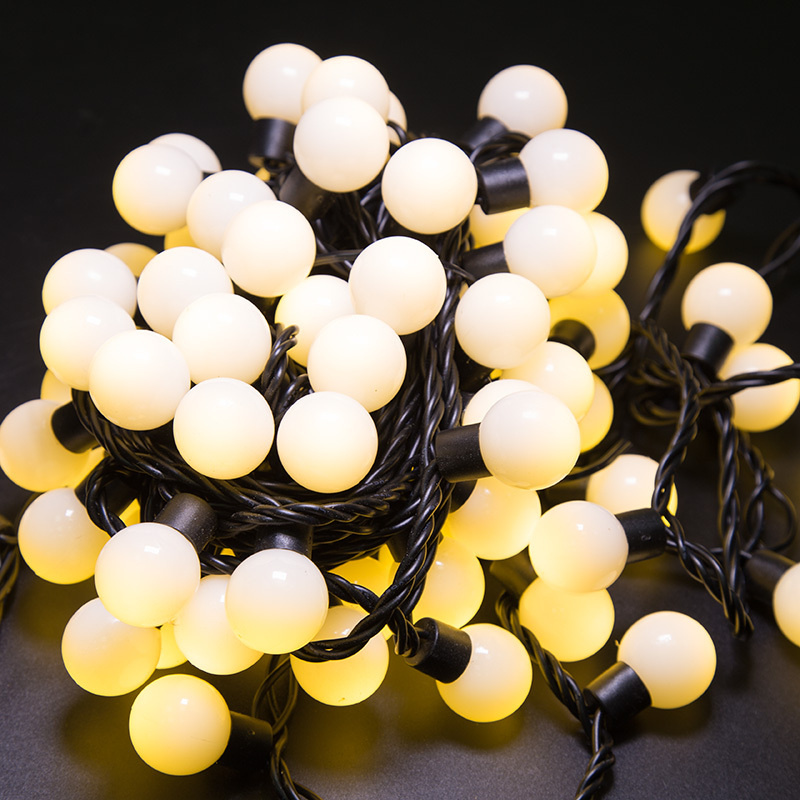 Гирлянда LED 200 20м шар мат.т/белый уличн.ф фото 1